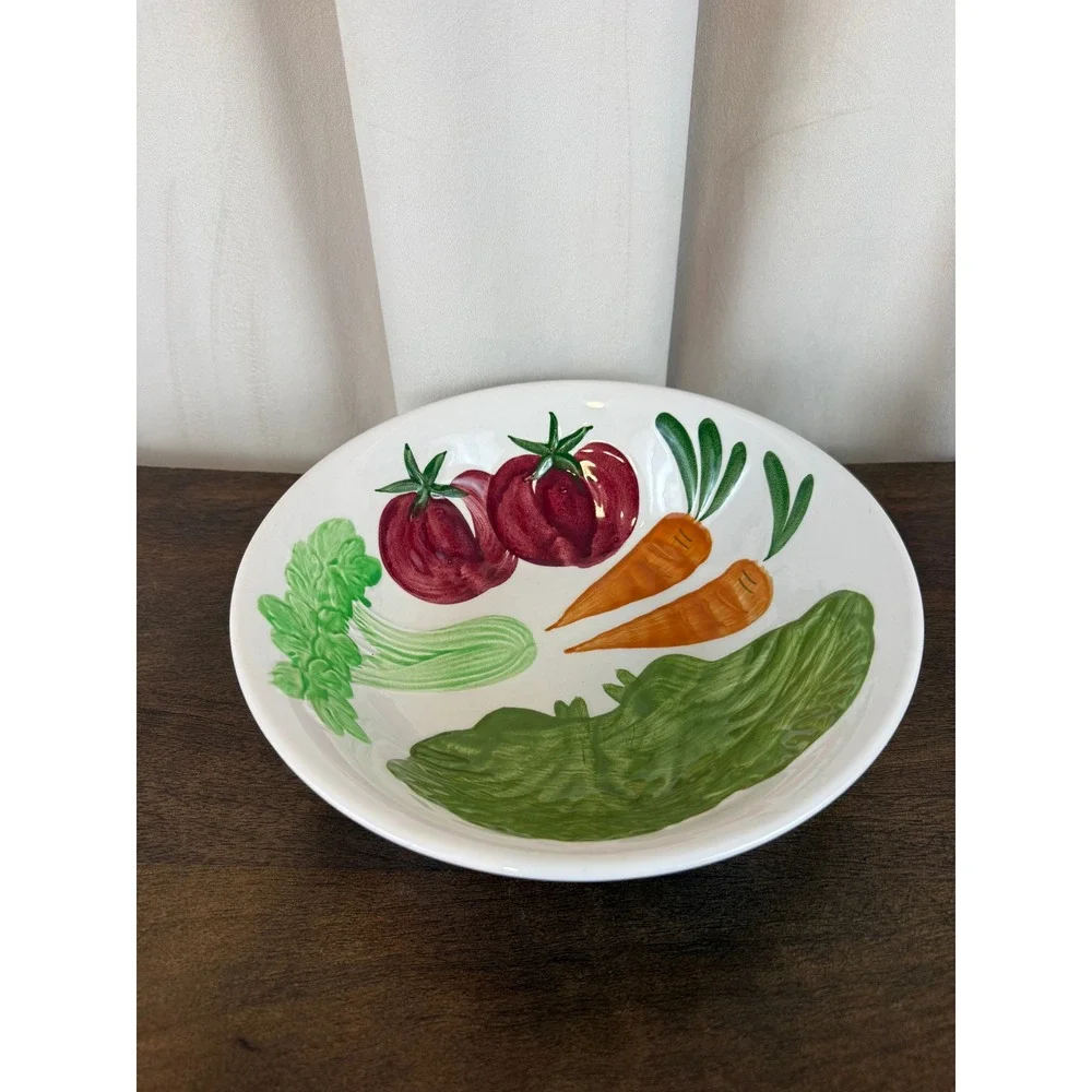 VTG Ironstone Hand Painted Vegetables Large 10